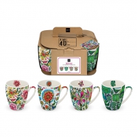 Taza de porcelana con mango - Cuzco & Co. 4 Mug Set