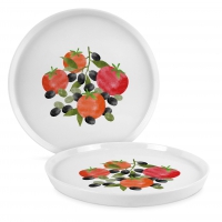 Porzellan-Teller 27cm - Tomatoes & Olives Trend Plate 27