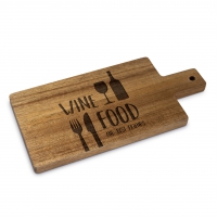 Holzbrettchen - Wine Food Wood Tray nature