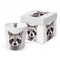 Porcelanowy kubek z uchwytem - Raccoon