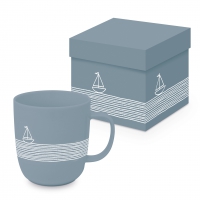 Porcelain cup with handle - Pure Sailing blue