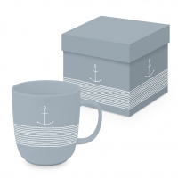 Porcelain cup with handle - Pure Anchor blue