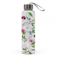 Szklana butelka - Flower Power Bottle