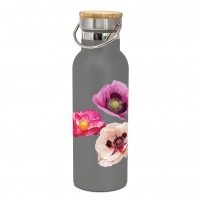 Stainless steel drinking bottle - Fabulous Poppies