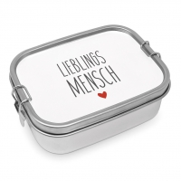 Stainless steel lunch box - Lieblingsmensch Steel Lunch Box