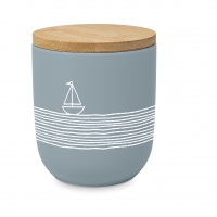 瓷罐 - Pure Sailing blue Matte Storage Jar