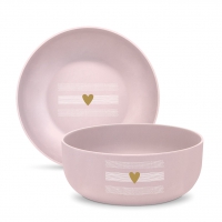 Porcelain bowl - Heart of Gold rosé Matte Bowl 16