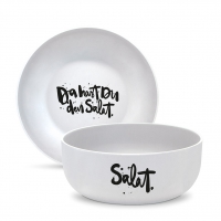 Porcelain bowl - Hast du den Salat Matte Bowl 16