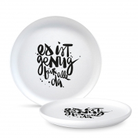 Porcelain plate - Genug für alle Matte Plate 27