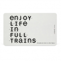 Frühstücks-Brettchen - Tray Enjoy life in full trains