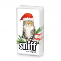 Handkerchiefs - Christmas Kitty HandkerchiefSniff