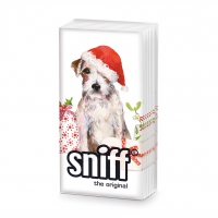 носовые платки - Christmas Pup HandkerchiefSniff