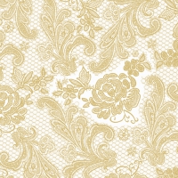 餐巾33x33厘米 - Lace Royal pearl gold 33x33 cm