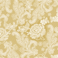 Servietten 33x33 cm - Lace Royal gold white 33x33 cm