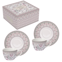 Taza de porcelana - Kalamkari pink