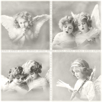 Serviettes 33x33 cm - 4 angels