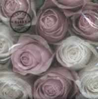 Serviettes 25x25 cm - Roses