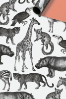 Papel de regalo - Zimo weiß Tiere