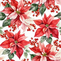 Servilletas 24x24 cm - Julestjerne white
