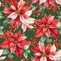 Servilletas 24x24 cm - Julestjerne fir green