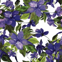 Servietten 24x24 cm - Flowering Clematis lilac