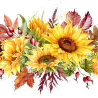 餐巾24x24厘米 - Girasoli Autunnali