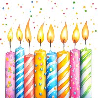 Napkins 24x24 cm - Bougies de Fête