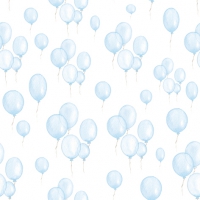 Serviettes 24x24 cm - Petit Ballons bleu