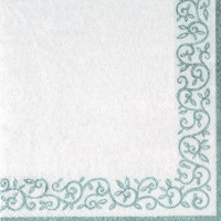 餐巾24x24厘米 - Romantic Border silver-white