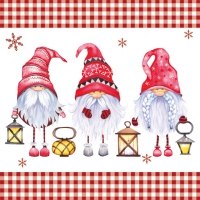 Servietten 33x33 cm - Scandinavian Gnomes