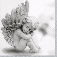 Serwetki 33x33 cm - Dreaming Angel grey
