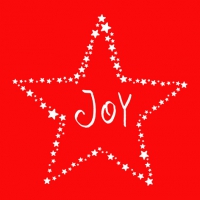 Serwetki 33x33 cm - Joy red