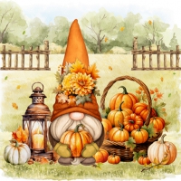 Servietten 33x33 cm - Harvest Gnome