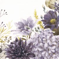 Servietten 33x33 cm - Orla de Crisantemos lilac