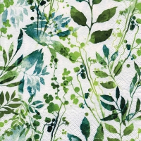 Napkins 33x33 cm - Boho Leaves & Herbs green