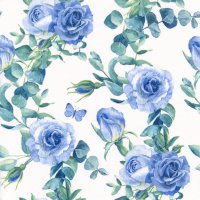 Servietten 33x33 cm - Zarcillos de Rosa blue