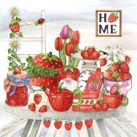 Servietten 33x33 cm - Strawberry Home