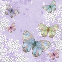 Serviettes 33x33 cm - Bellissima Farfalla lilac