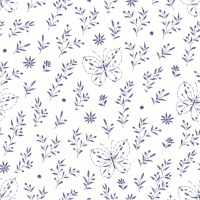餐巾33x33厘米 - Butterfly Embroidery White