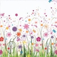 Servietten 33x33 cm - Enchanted Floral Meadow