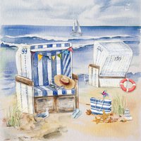 Napkins 33x33 cm - Beach Chairs