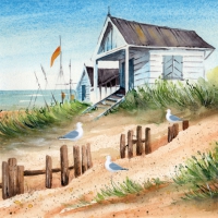 Servetten 33x33 cm - Summer House on Sandy Seashore