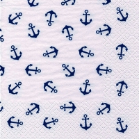 Serwetki 33x33 cm - Anchor Blue