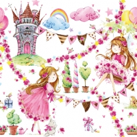 Serviettes 33x33 cm - Fairy Tale Princess
