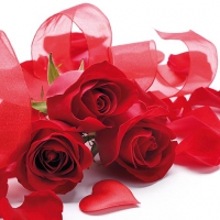 Servilletas 33x33 cm - Valentine Roses