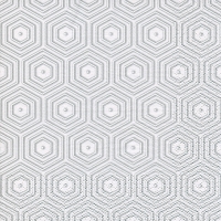Serviettes 33x33 cm - Geometric Hipster silver/white