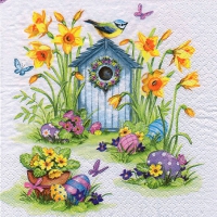 餐巾33x33厘米 - Birdhouse & Easter Eggs