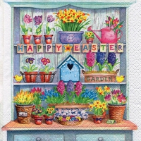 Салфетки 33x33 см - Happy Easter Cupboard