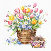 Napkins 33x33 cm - Secchio Pieno di Primavera