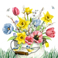 Servilletas 33x33 cm - Flores Frescas de Primavera